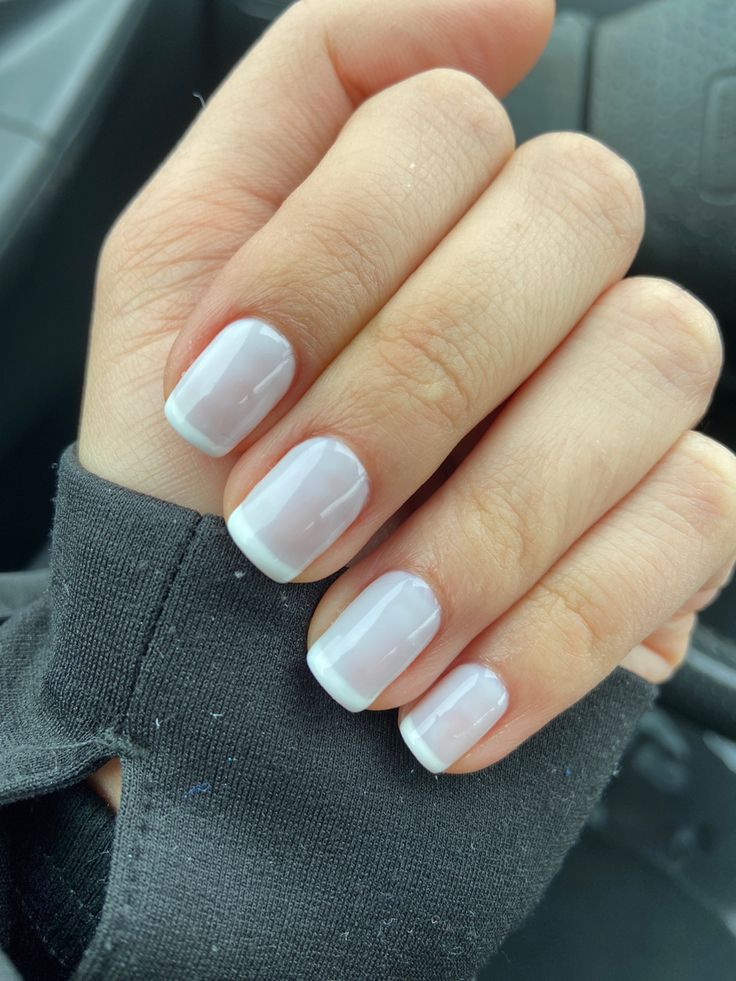 milky French manicure