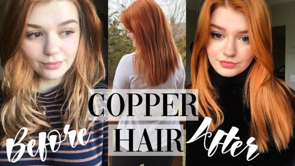 Copper hair before and after