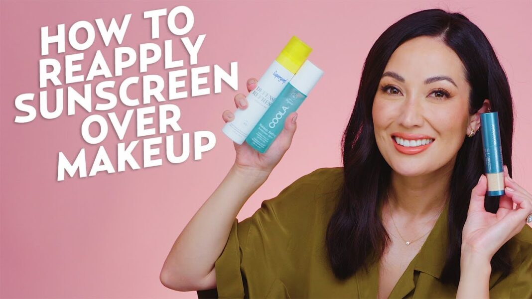 how apply sunscreen over makeup